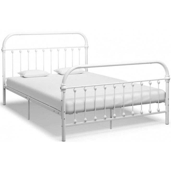 Estructura de cama de metal blanco 160x200 cm VidaXL