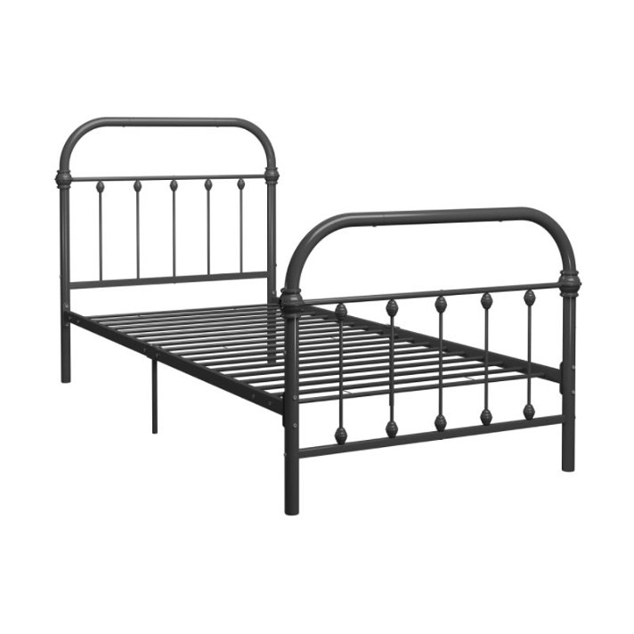 Estructura de cama de metal gris VidaXL