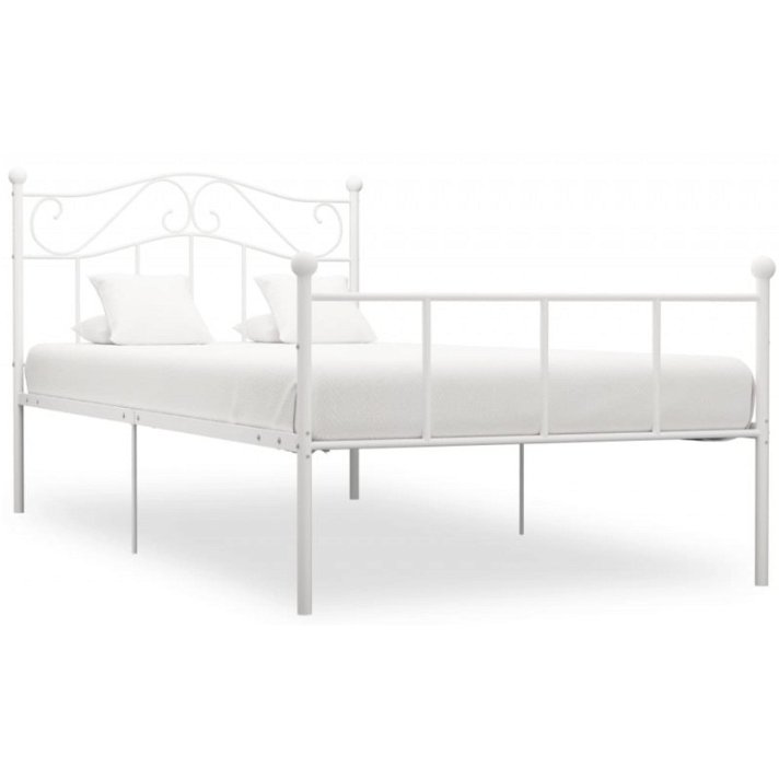 Estrutura cama de metal branco Vida XL