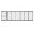 Portões de jardim de aço soldado com arame de malha 495x175 cm de cor cinzenta Vida XL