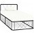 Estructura cama diseño de cruzado de caja metal gris VidaXL