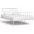 Estructura cama con somier en metal de color blanco de 145/165 cm de ancho VidaXL