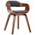 Cadeira para sala de jantar de madeira curvada e apoio para braços cinzento Vida XL