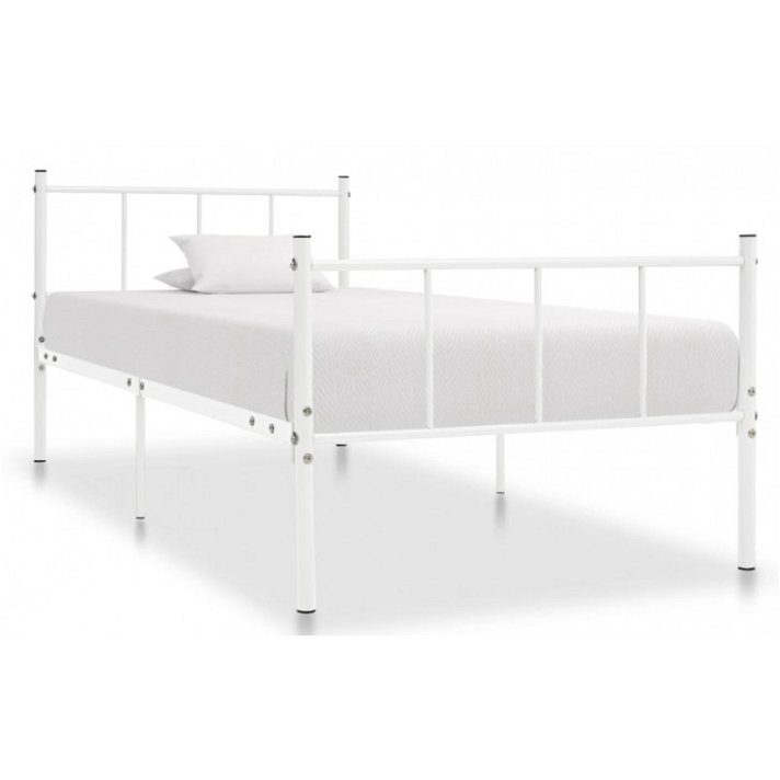 Estructura cama metal blanco 100x200 cm VidaXL
