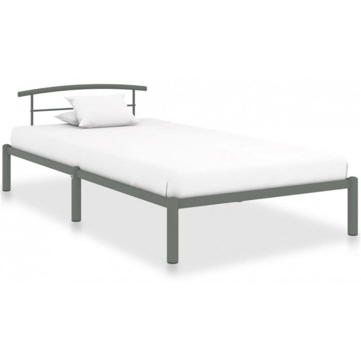 Estructura cama de metal color gris VidaXL
