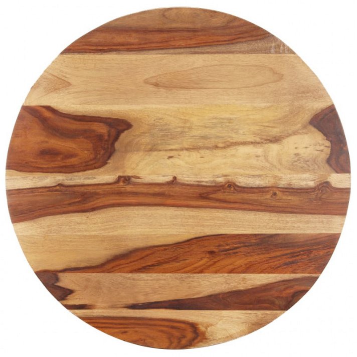 Superficie de mesa redonda madera maciza sheesham 800x15-16 mm VidaXL
