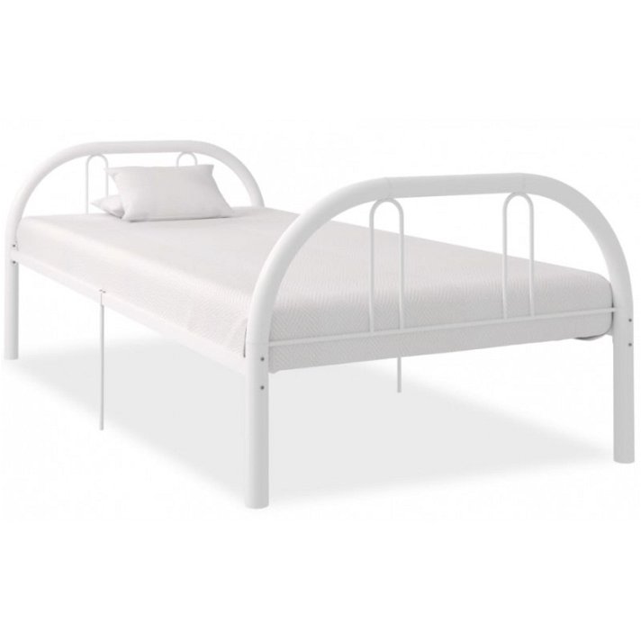 Estructura de cama de metal color blanco 90x200 cm VidaXL