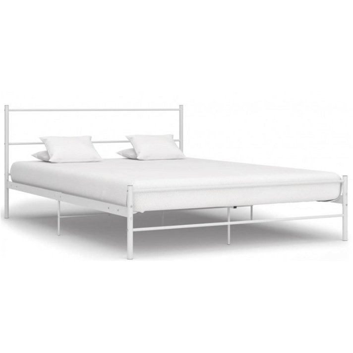 Estructura cama de metal en color blanco VidaXL