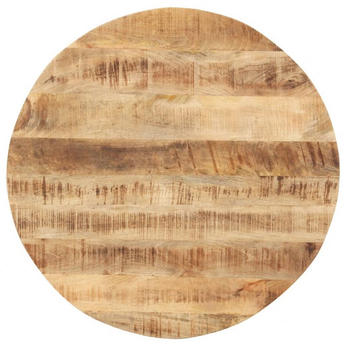 Superficie de mesa redonda madera maciza de mango 800x15-16 mm VidaXL