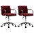 Set di sedie a sbalzo di tessuto con gambe di acciaio rosso vino Vida XL