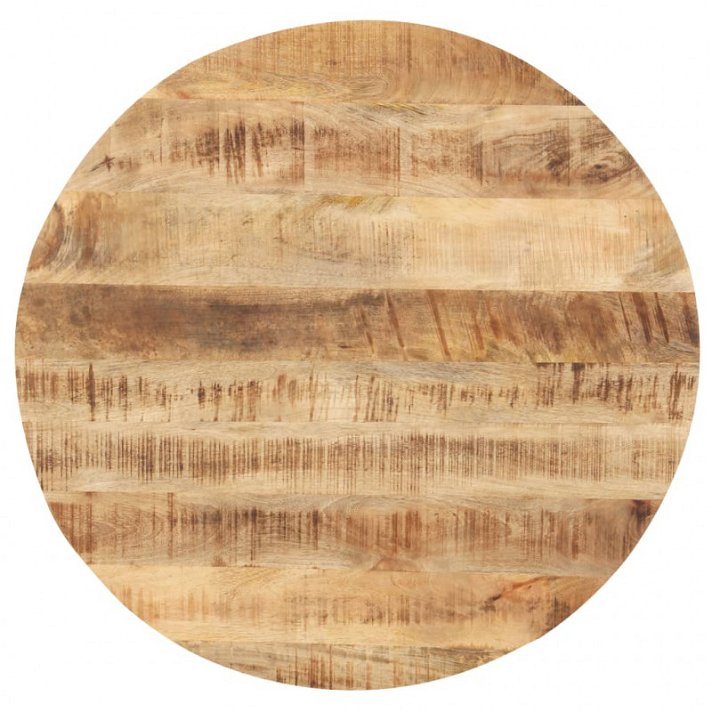 Superficie de mesa redonda madera maciza de mango 500x25-27 mm VidaXL