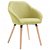Cadeira para sala de jantar de tecido acolchoado com apoio para braços verde Vida XL