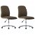 Conjunto de cadeiras ajustáveis com design ondulado castanho Vida XL