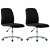 Conjunto de cadeiras ajustáveis com design ondulado preto Vida XL