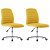 Conjunto de cadeiras ajustáveis com design ondulado amarelo Vida XL