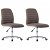 Set di sedie regolabili dal design a coste grigio talpa Vida XL