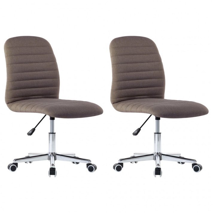 Set di sedie regolabili dal design a coste grigio talpa Vida XL