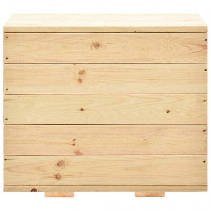 Baúl cubico de pino macizo 60x54 cm claro Vida XL