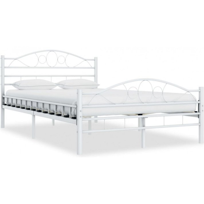 Estructura cama metal color blanco 120x200 cm VidaXL