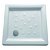 Plato para ducha de diseño cuadrado de 70 cm hecho de porcelana en acabado color blanco Atlas Gala