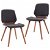 Pack de sillas de madera y metal cromado gris VidaXL