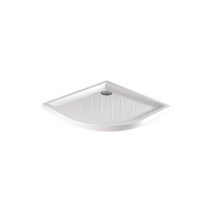 Plato angular para ducha de 80 cm de acrílico con acabado en color blanco Vita Gala