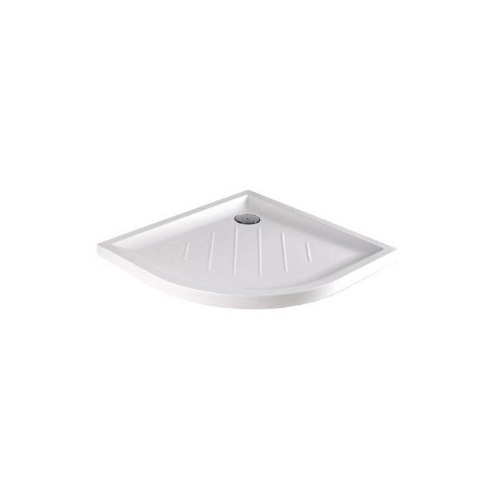 Plato de ducha angular de 100 cm hecho de acrílico con acabado en color blanco Vita Gala