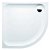 Plato angular de ducha de 80 cm hecho de acrílico en acabado color blanco Esfera Gala