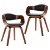 Conjunto de cadeiras de madeira curvada e apoio para braços na cor preta Vida XL