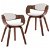 Conjunto de cadeiras de madeira curvada e apoio para braços cor branca Vida XL