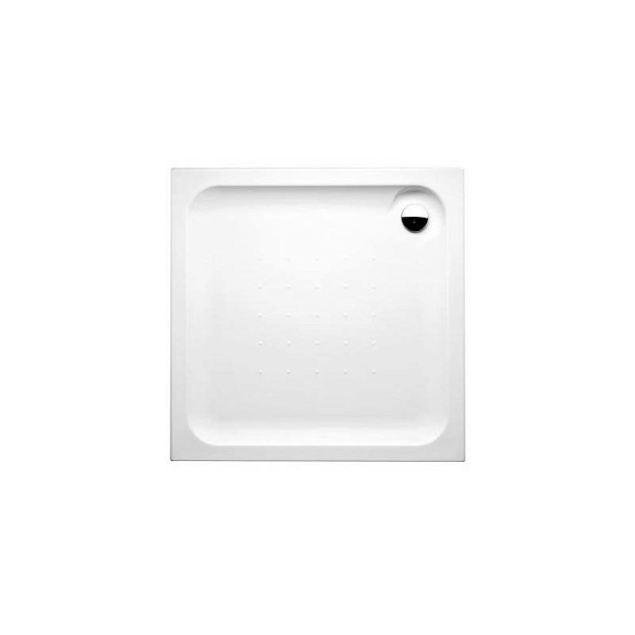 Plato de ducha de diseño cuadrado de 90 cm de acrílico con acabado en color blanco Esfera Gala