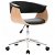 Cadeira para sala de jantar giratória com encosto curvo preto e castanho-claro Vida XL