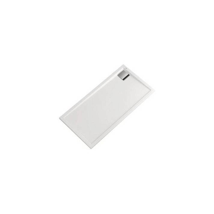 Plato de ducha de diseño rectangular de 140 cm hecho de acrílico en acabado color blanco Sigma Gala