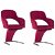 Pack de sillas de terciopelo vino tinto con patas de metal cromado VidaXL