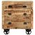 Mobile di legno di mango con ruote 70x75 cm Vida XL