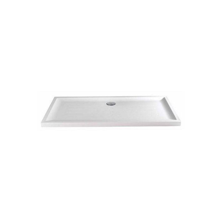 Plato de ducha rectangular de 180 cm de acrílico con acabado en color blanco Vita Gala