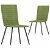 Set di sedie per sala da pranzo di ferro e velluto verde Vida XL
