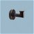 Percha para baño diseño recto fabricada en acero inoxidable de 4,5 cm DARK Aquore