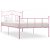 Estrutura de cama metal rosa 100x200 cm Vida XL