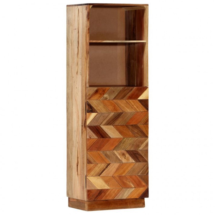 Mueble alto de madera reciclada con puerta y estante 40x122 cm Vida XL