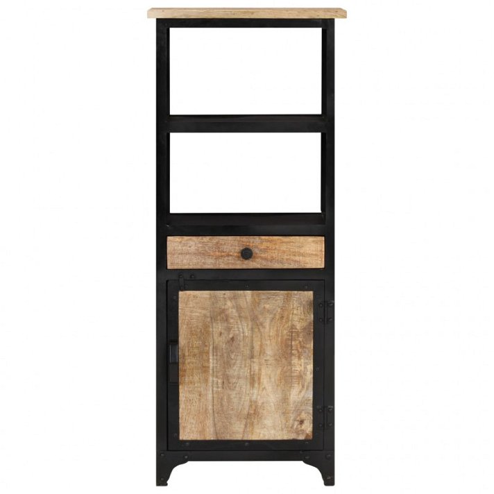 Mueble aparador de madera de mango 45x110 cm marrón y negro Vida XL