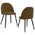 Pack de sillas de tela y hierro marrón VidaXL