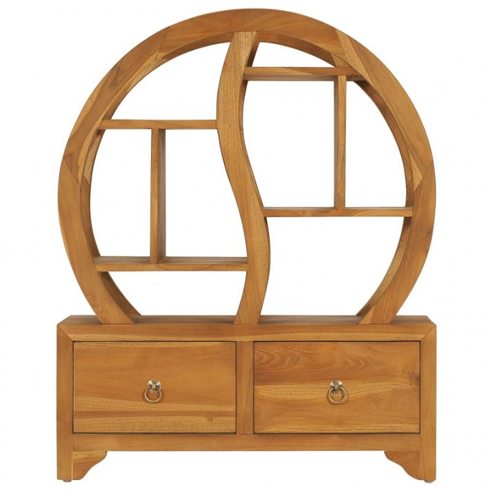 Mueble de madera de teca con estante Yin Yang 68x83 cm Vida XL