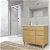 Mueble de baño con patas de fibra de madera y con lavabo cerámico Hera Clif Gresancu