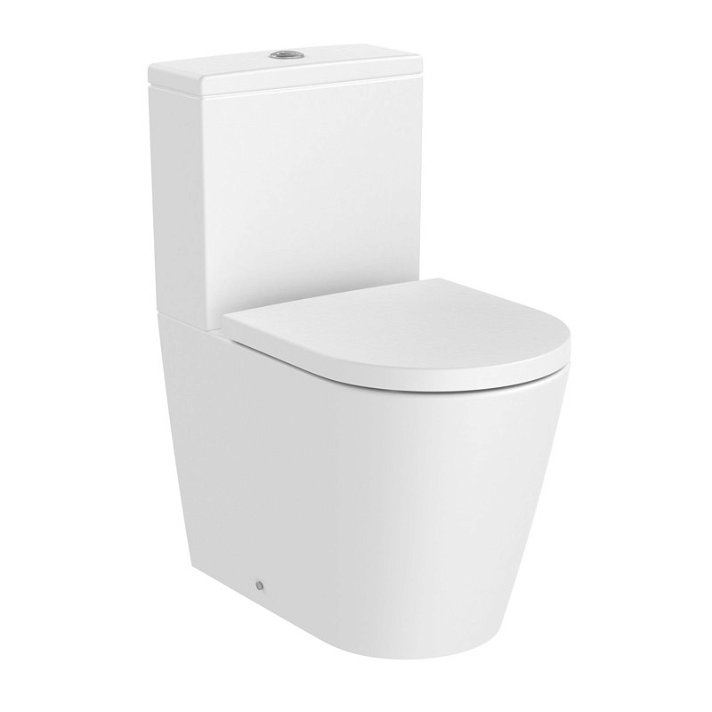 WC compact complet Rimless blanc mat Insipira Round Roca