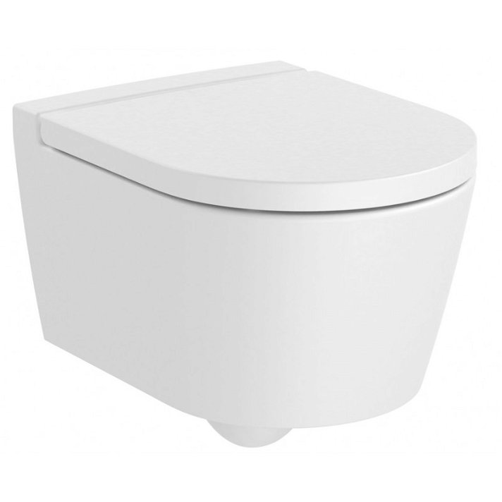 WC compact suspendu Rimless blanc mat Round Inspira Roca