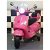 Moto eléctrica para niños rosa con maletero de almacenamiento y conexión mp3 Vespa Cars4Kids