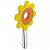 Teleducha de 1 chorros Naranja y cromado con flor amarilla Rainshower Icon 100 Grohe