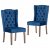 Pack de sillas estilo capitoné clásico de terciopelo azul VidaXL