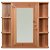 Armario con espejo para cuarto de baño elaborado en madera MDF de 66x63 cm color roble Vida XL